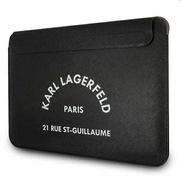 Karl Lagerfeld Saffiano RSG Embossed Computer Sleeve 16", čierne