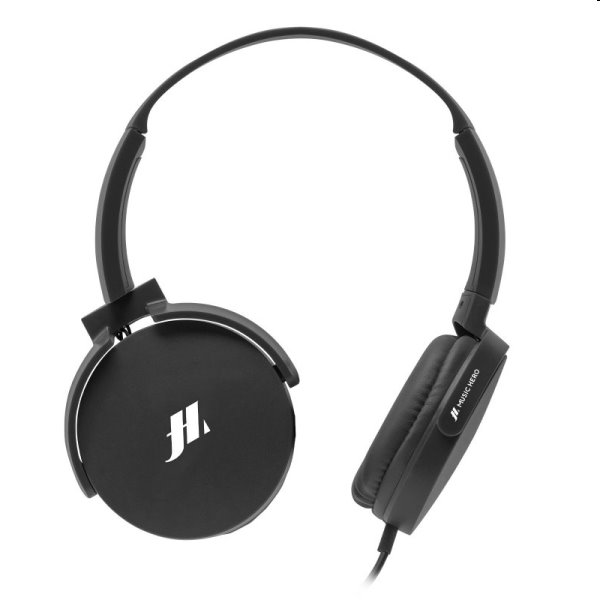 Music Hero Stereo slúchadlá s mikrofónom, čierne Music Hero Stereo slúchadlá s mikrofónom, čierne