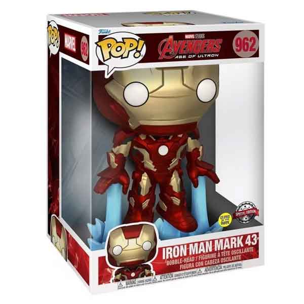 POP! Iron Man Mark 43 (Marvel) Special Edition (Glows in The Dark) 25 cm
