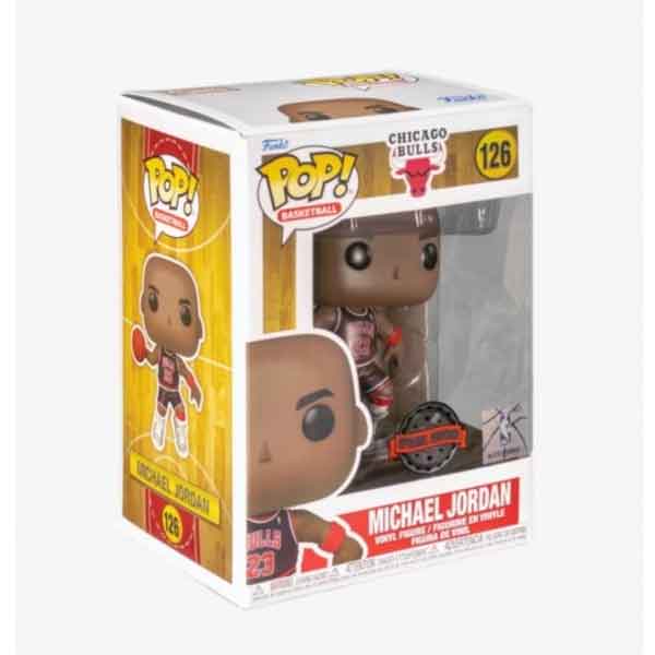 POP! NBA: Bulls Michael Jordan with Jordans (Black Pinstripe Jersey) Special Edition