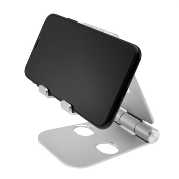FIXED Frame hliníkový stojan na stôl pre mobilné telefóny, strieborná FIXED Frame hliníkový stojan na stôl pre mobilné telefóny, strieborná