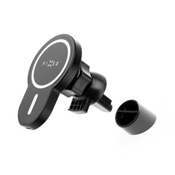 FIXED MagClick Magnetický držiak s bezdrôtovým nabíjaním na palubnú dosku, 15 W, čierna FIXED MagClick Magnetický držiak s bezdrôtovým nabíjaním na palubnú dosku, 15 W, čierna