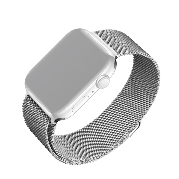 FIXED Mesh Nerezový remienok pre Apple Watch 38/40/41 mm, strieborná