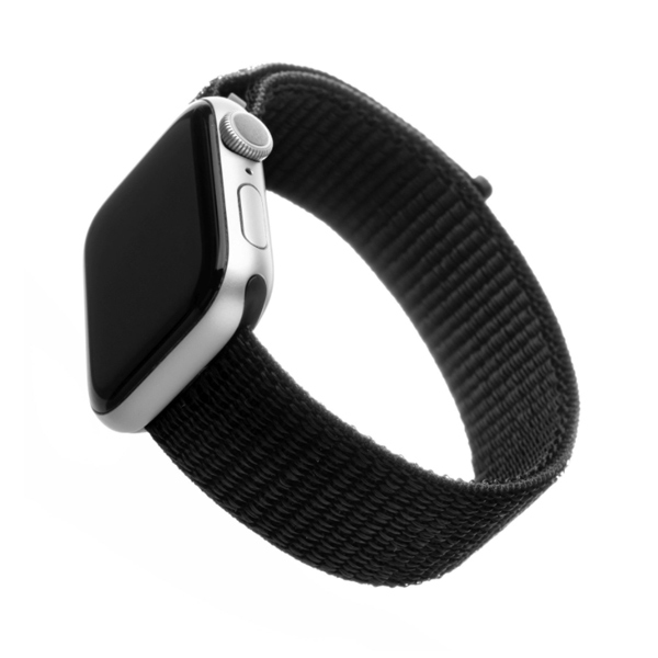 FIXED Nylonový remienok pre Apple Watch 42/ 44/ 45 mm, čierny FIXED Nylonový remienok pre Apple Watch 42/ 44/ 45 mm, čierny