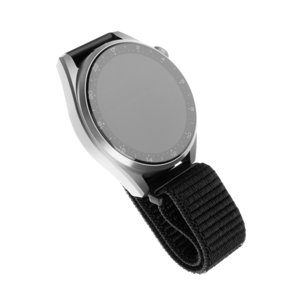 FIXED Nylonový remienok pre Smart Watch 22 mm, čierny
