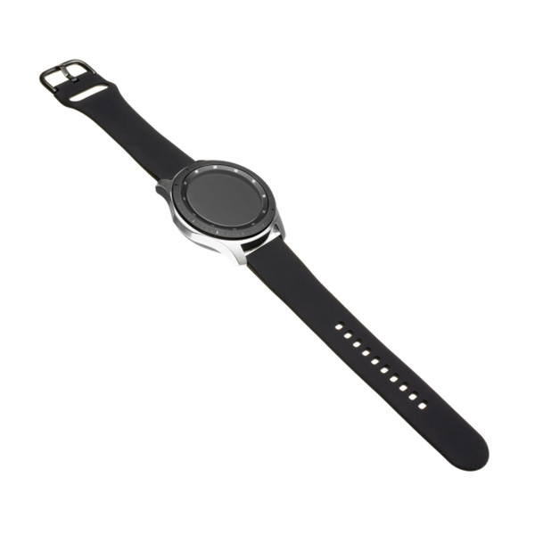 FIXED Silikónový remienok Strap so šírkou 22 mm pre inteligentné hodinky, čierna