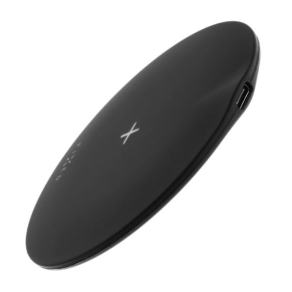 FIXED SlimPad Podložka pre rýchle bezdrôtové nabíjanie telefónu, 15 W, čierna