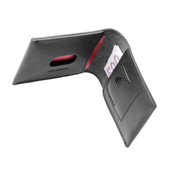 FIXED Smile Kožená peňaženka s inteligentným lokátorom, čierna