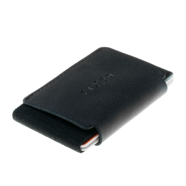 FIXED Smile Kožená peňaženka s inteligentným lokátorom, čierna