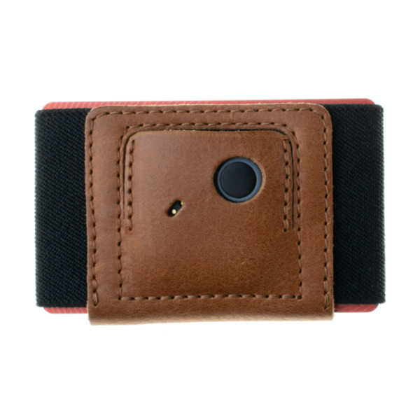 FIXED Smile Kožená peňaženka s inteligentným lokátorom, hnedá
