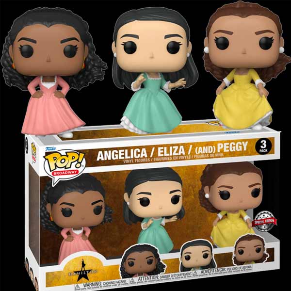 POP! 3 Pack Broadway: Hamilton Angelica, Eliza and Peggy (Special Edition)