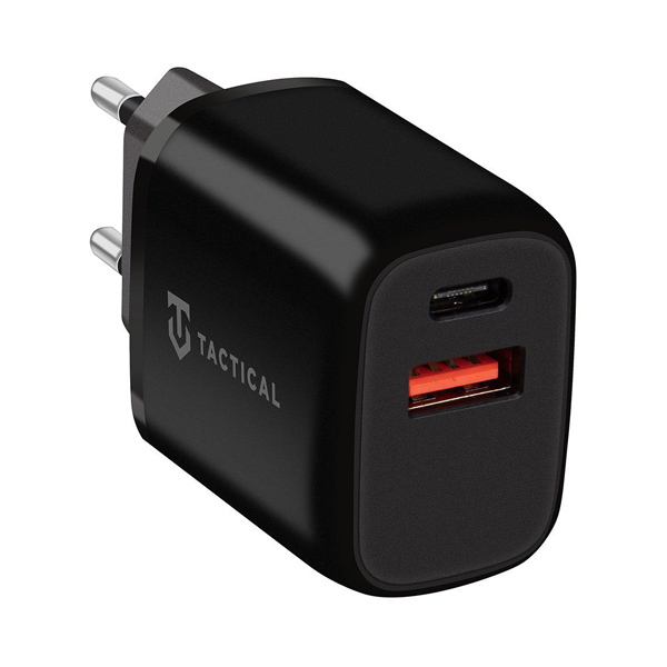 Cestovná duálna nabíjačka Tactical Field Plug Dual 20 W, čierna Cestovná duálna nabíjačka Tactical Field Plug Dual 20 W, čierna