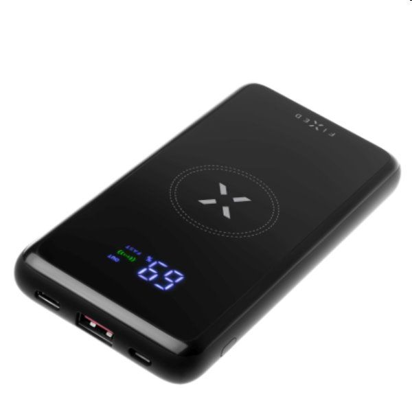 FIXED MagZen powerbanka s bezdrôtovým nabíjaním a podporou Magsafe, 10 000 mAh, čierna