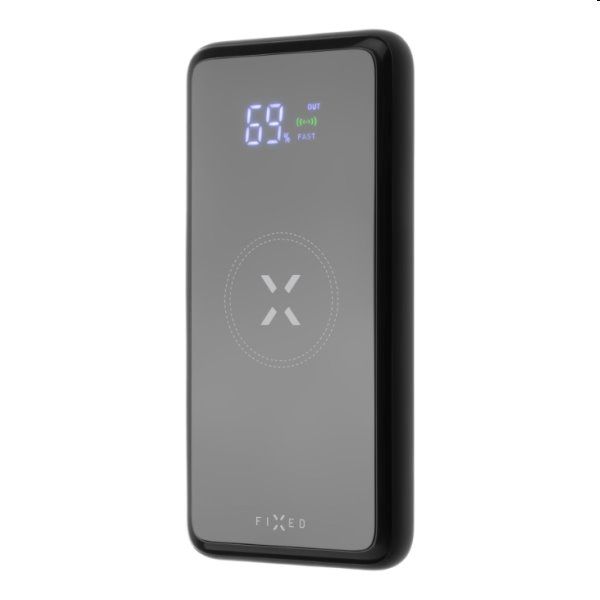 FIXED MagZen powerbanka s bezdrôtovým nabíjaním a podporou Magsafe, 10 000 mAh, čierna