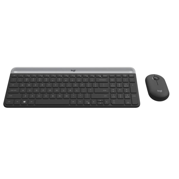 Set klávesnica a myš Logitech Slim Combo MK470 - CZ/SK, grafitová