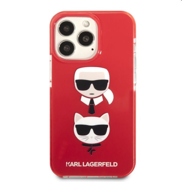 Zadný kryt Karl Lagerfeld TPE Karl and Choupette Heads pre Apple iPhone 13 Pro, červená Zadný kryt Karl Lagerfeld TPE Karl and Choupette Heads pre Apple iPhone 13 Pro, červená