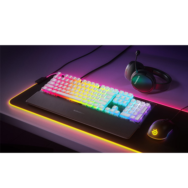 Klávesy SteelSeries PrismCAPS biele, US Klávesy SteelSeries PrismCAPS biele, US