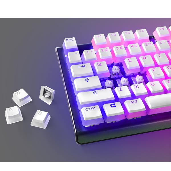 Klávesy SteelSeries PrismCAPS biele, US Klávesy SteelSeries PrismCAPS biele, US