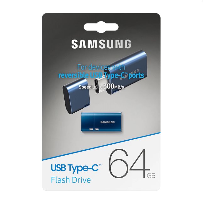 USB kľúč Samsung USB-C, 64 GB, USB 3.1, modrý