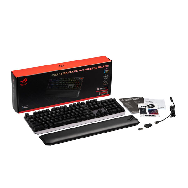 ASUS ROG Strix Scope NX Deluxe bezdrôtová mechanická klávesnica , US rozloženie , RED Switch