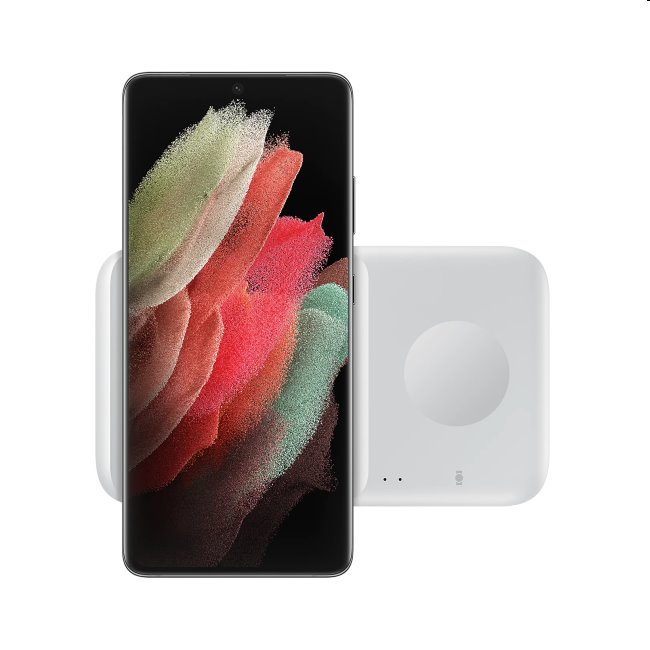 Bezdrôtová nabíjačka Samsung Duo, biela Bezdrôtová nabíjačka Samsung Duo, biela
