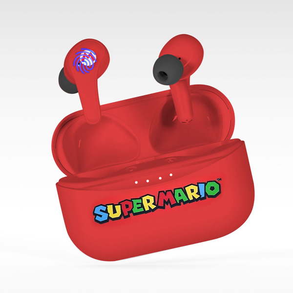 Detské bezdrôtové slúchadlá OTL Technologies Super Mario, červené