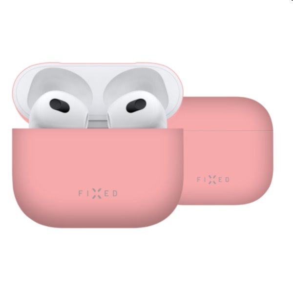 FIXED Silky Silikónové puzdro pre Apple AirPods 3, ružové