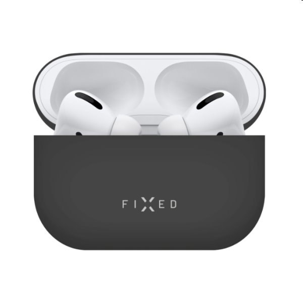 FIXED Silky Silikónové puzdro pre Apple AirPods Pro, čierne