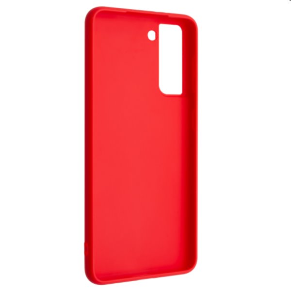 Zadný pogumovaný kryt FIXED Story pre Samsung Galaxy S21, červená