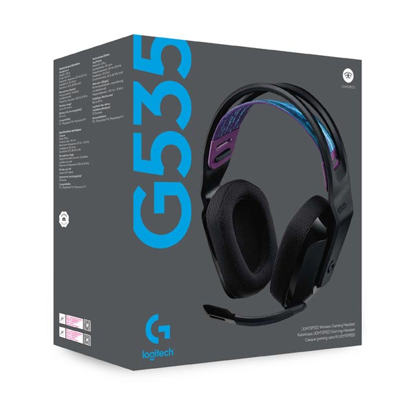 Logitech G535 LIGHTSPEED Wireless Gaming Headset, black