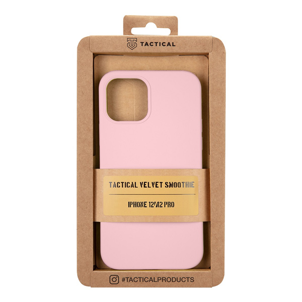 Zadný kryt Tactical Velvet Smoothie pre Apple iPhone 12/12 Pro, ružová