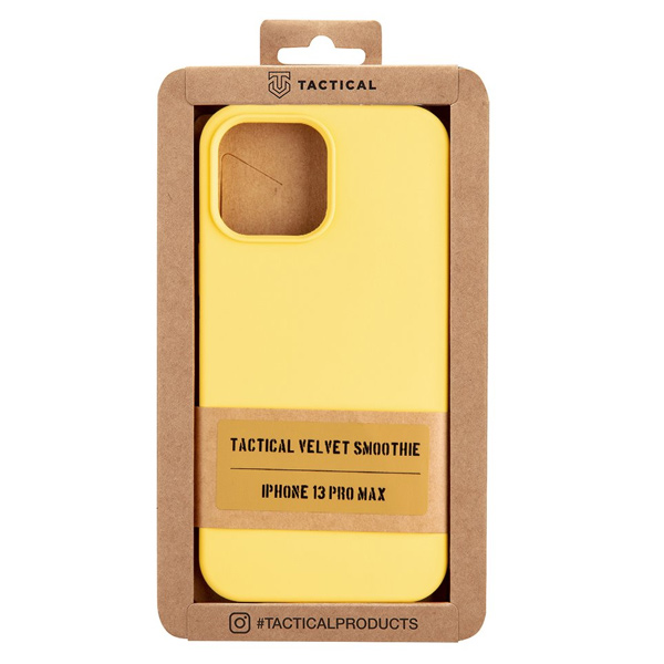 Zadný kryt Tactical Velvet Smoothie pre Apple iPhone 13 Pro Max, žltá