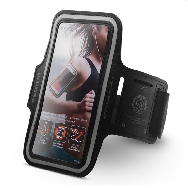 Spigen Velo A700 univerzálne športové puzdro pre smartfóny Armband 6", čierne