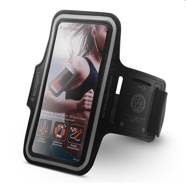Spigen Velo A700 univerzálne športové puzdro pre smartfóny Armband 6", čierne Spigen Velo A700 univerzálne športové puzdro pre smartfóny Armband 6", čierne