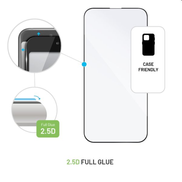 FIXED Full-Cover Ochranné sklo pre Apple iPhone 12 mini, čierna