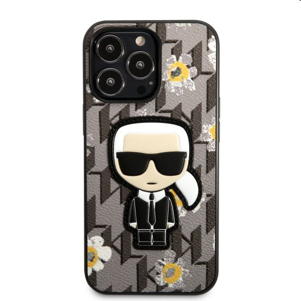 Zadný Karl Lagerfeld Ikonik Flower pre Apple iPhone 13 Pro Max, šedá