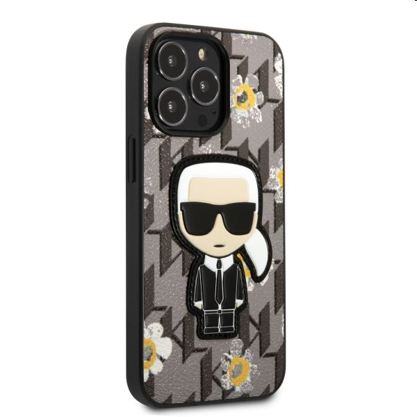 Zadný Karl Lagerfeld Ikonik Flower pre Apple iPhone 13 Pro Max, šedá