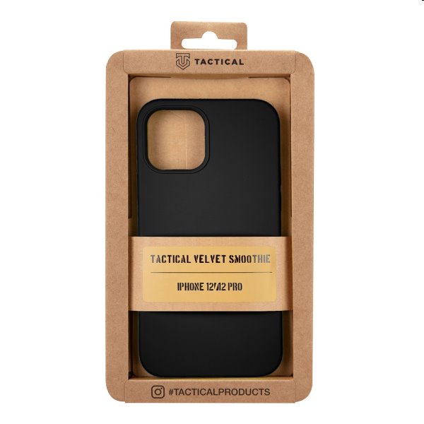 Zadný kryt Tactical Velvet Smoothie pre Apple iPhone 12/12 Pro, čierna Zadný kryt Tactical Velvet Smoothie pre Apple iPhone 12/12 Pro, čierna