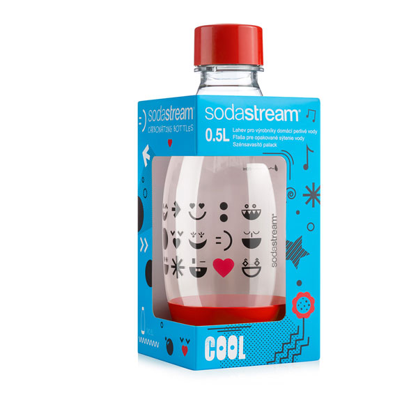 SodaStream Fľaša detská 0.5l smajlík červená SodaStream Fľaša detská 0.5l smajlík červená
