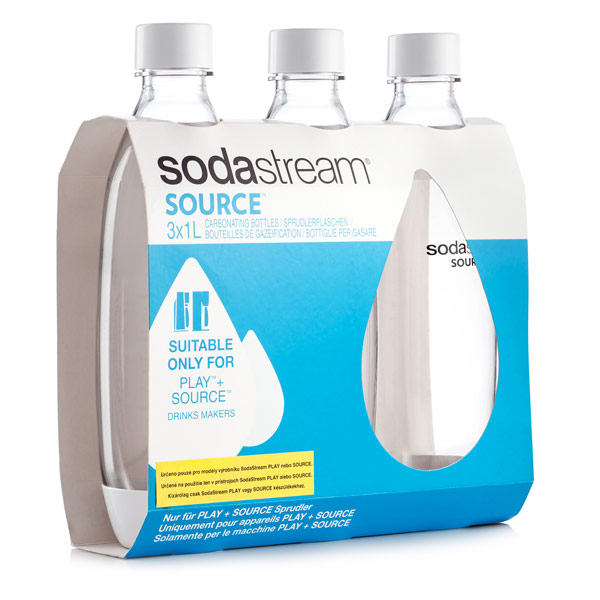 SodaStream Fľaša fuse TriPack 1l, 3 ks, biele