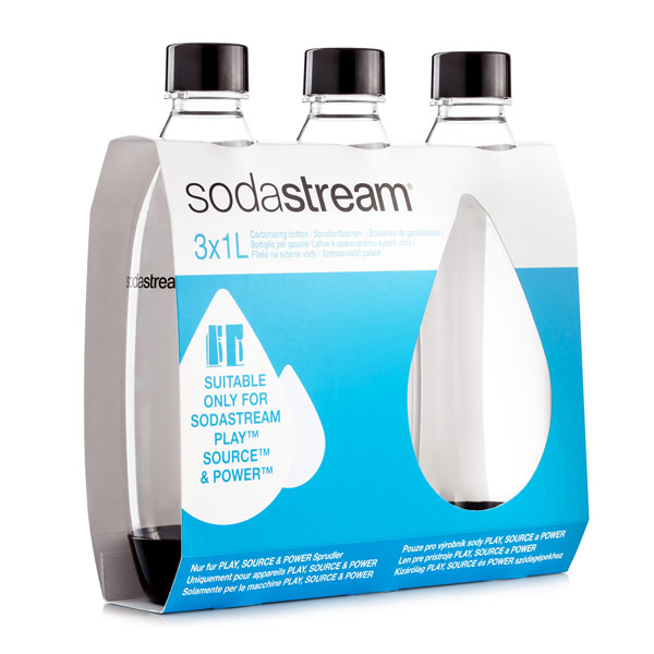 SodaStream Fľaša fuse TriPack 1l, čierna