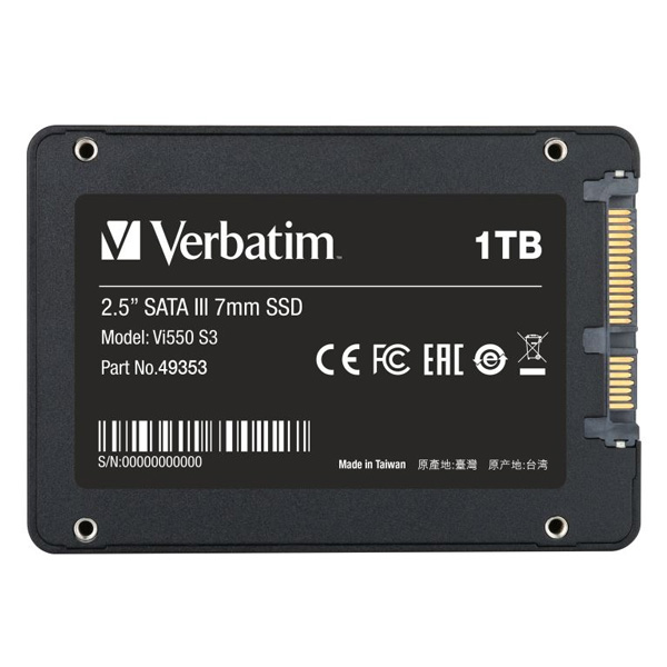 Verbatim SSD 1TB SATA III Vi550 S3 interný disk 2.5", Solid State Drive Verbatim SSD 1TB SATA III Vi550 S3 interný disk 2.5", Solid State Drive