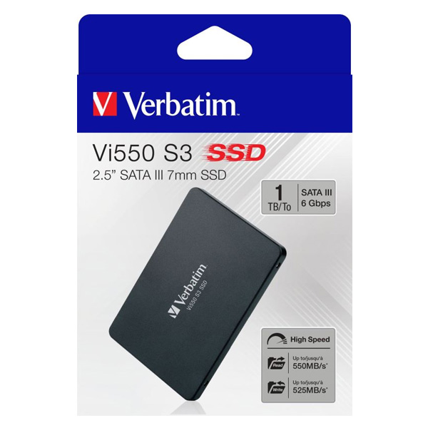 Verbatim SSD 1TB SATA III Vi550 S3 interný disk 2.5", Solid State Drive Verbatim SSD 1TB SATA III Vi550 S3 interný disk 2.5", Solid State Drive