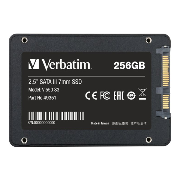 Verbatim SSD 256GB SATA III Vi550 S3 interný disk 2.5", Solid State Drive Verbatim SSD 256GB SATA III Vi550 S3 interný disk 2.5", Solid State Drive