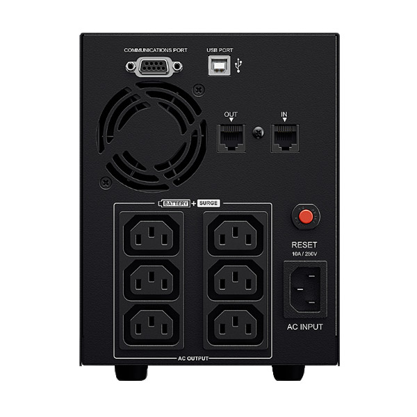 Záložný zdroj CyberPower Value 2200, 2200VA/1260 W LCD, 6x IE C13 zásuvka, RJ11/RJ45, USB, RS232