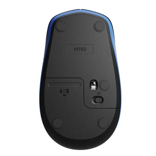 Logitech M190 - bezdrôtová myš - modrá Logitech M190 - bezdrôtová myš - modrá