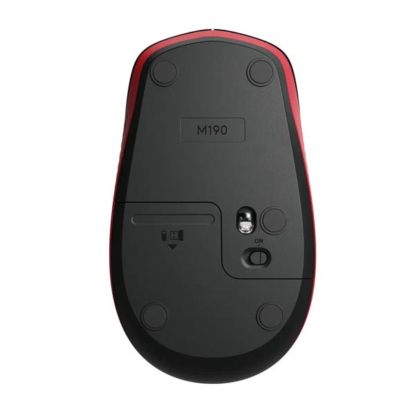 Bezdrôtová myš Logitech M190 Full-size bezdrôtová myš, červená Bezdrôtová myš Logitech M190 Full-size bezdrôtová myš, červená