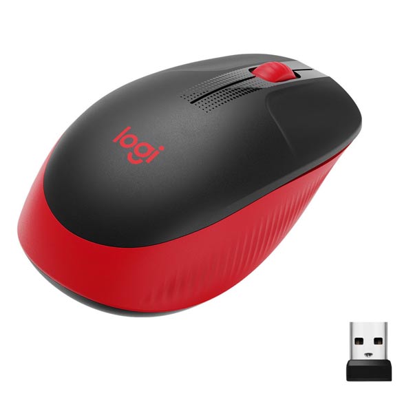 Bezdrôtová myš Logitech M190 Full-size bezdrôtová myš, červená