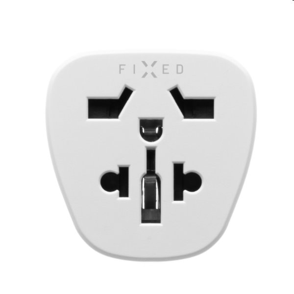 FIXED EU Adapter pre zapojenie UK, US, AUS nabíjačiek do EU zásuviek, biely FIXED EU Adapter pre zapojenie UK, US, AUS nabíjačiek do EU zásuviek, biely