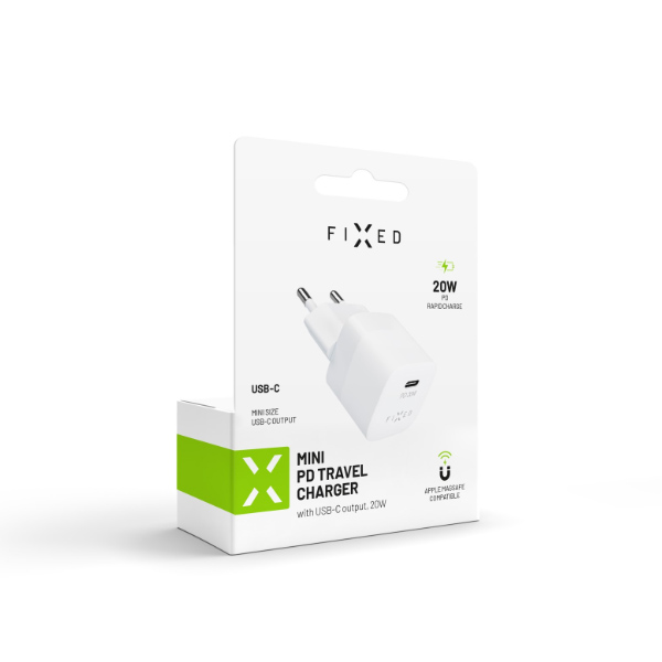 FIXED Mini nabíjačka s USB-C výstupom a PD, 20 W, biela FIXED Mini nabíjačka s USB-C výstupom a PD, 20 W, biela